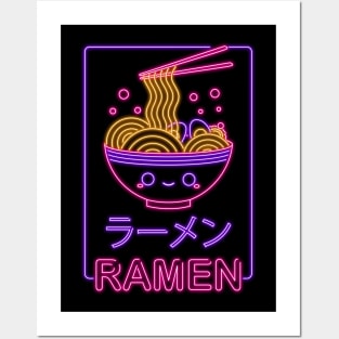 Neon Ramen Posters and Art